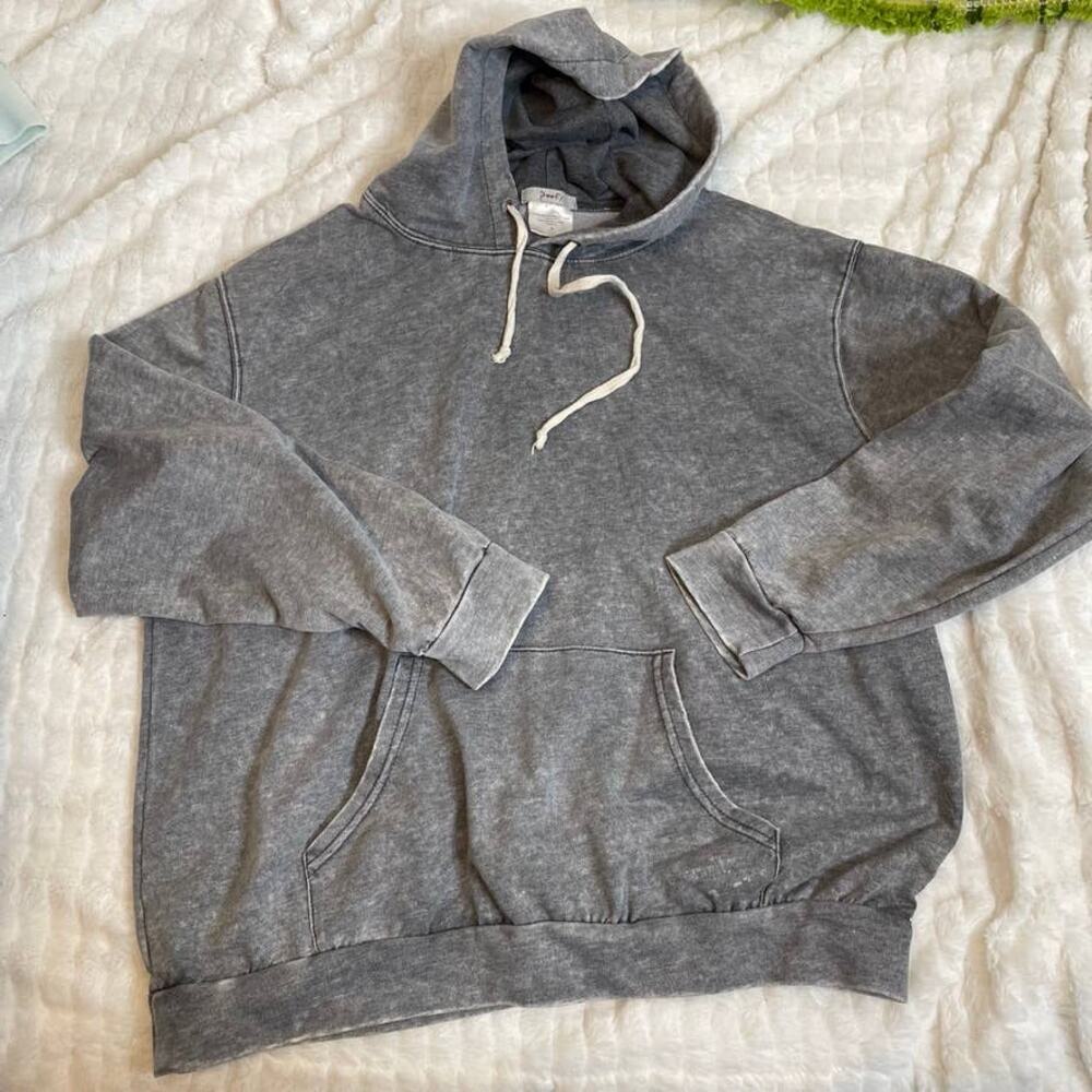 POOF Faded Grey Pullover Hooded Sweatshirt Small‎